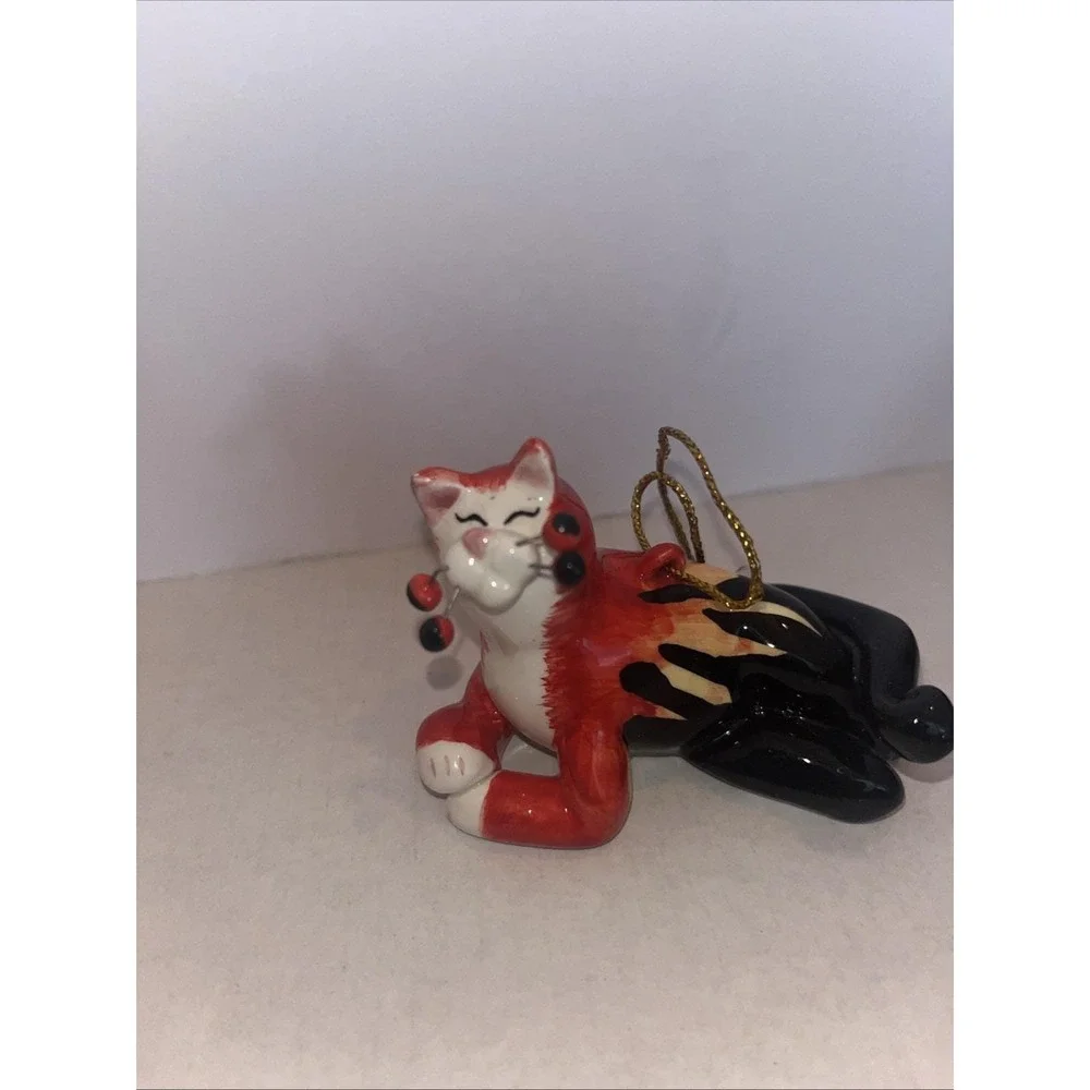 Amy Lacombe Ornament Hot Rod Flames‎ 2002 Red Yellow Black Anna Creations